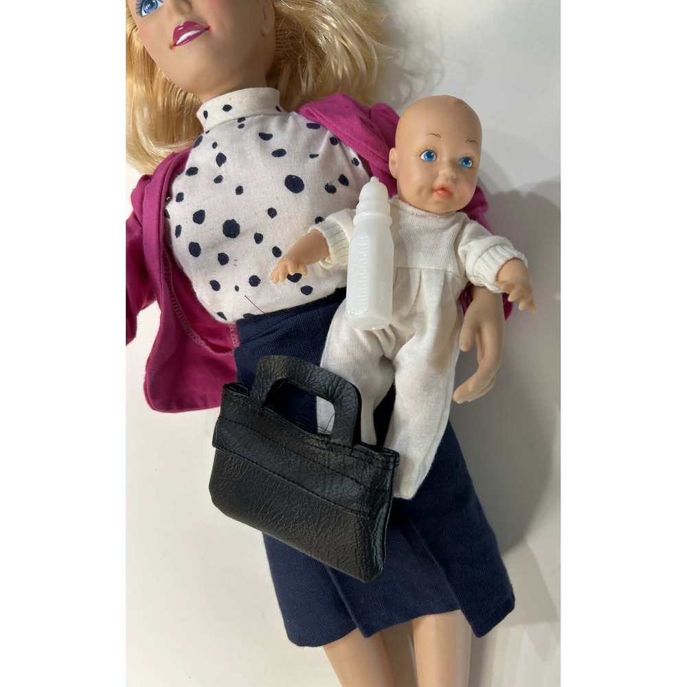 2 Vintage 1990 Tootsie Toy Mommy Dolls Blonde 19in Fashion Dolls Set